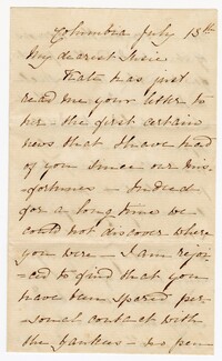 Letter from Harriott Horry Ravenel to Susan Pringle Alston, July 13, 1865