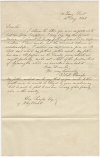 Letter from Robert Pringle, August 10, 1846