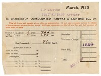 Gas Bill, March 1920