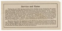 American Telephone and Telegraph Company Notice of Increased Rates, 1921