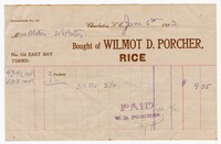 Wilmot D. Porcher Bill, 1913