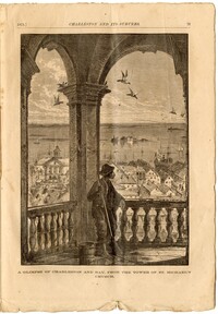 Sketch of a Man on the Tower of St. Michael's Church