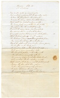 Handwritten Copy of Horace's Ode IV