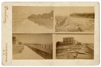 Photographs of South and East Battery before and after 1893 Hurricane