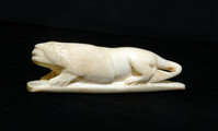 Ivory lion carving