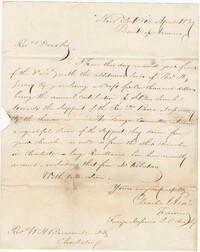 034.  Charles Aldis to William H. W. Barnwell -- April 12, 1839