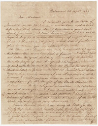037.  J. Peterkin to Mrs. M. E. Ramsay -- September 6, 1839