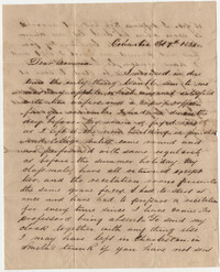 411.  Edward Barnwell to Catherine Osborn Barnwell -- October 9, 1851