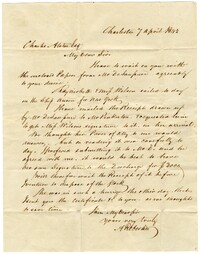 Letter from A. Robertson to Charles Alston, April 7, 1842