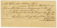 Receipt for Purchase of Wine, 1853