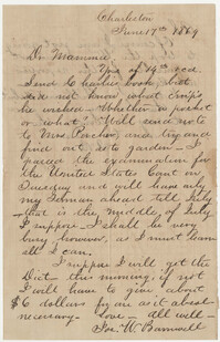 520.  Joseph Walker Barnwell to Catherine Osborn Barnwell -- June 17, 1869
