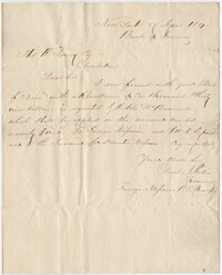 165.  Charles Aldis to Thomas H. Jervey -- April 27, 1840