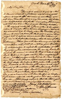 Letter from Henry Laurens to John Laurens, January 14, 1778