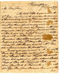 Letter from Henry Laurens to John Laurens, September 17, 1779