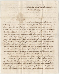306.  Robert Woodward Barnwell to Catherine Osborn Barnwell (sister) -- October 9, 1849