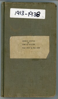 Meeting Minutes from Mullins, South Carolina, 1913 -1938