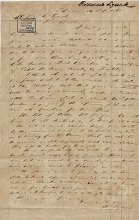 305. Francis Lynch to Bp Patrick Lynch -- September 14, 1863