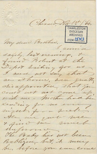 437. Anna Lynch to Bp Patrick Lynch -- November 1, 1866