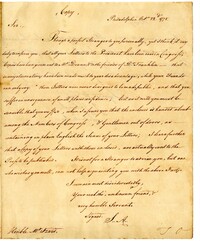 Copy of a Letter from S.A. to Ralph Izard, October 22, 1778