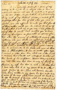 Letter from Ralph Izard to Henry Laurens, July 16, 1777
