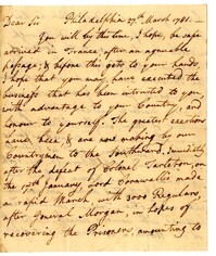 Letter from Ralph Izard to John Laurens, March 27, 1781