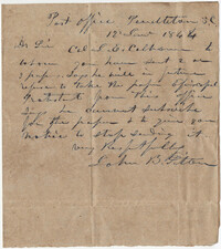 134.  John B. Sitton to William H. W. Barnwell -- January 12, 1844