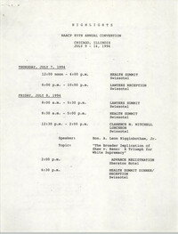 Highlights of the NAACP 85th Annual Convention, July 1994