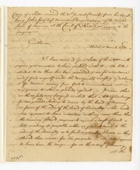 Copy of a Letter from John Jay to Schweighauser & Dobree, March 5, 1781