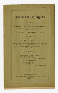 For the Court of Appeals: Madeline M. Gatewood vs. Eliza R. Toomer et al., 1868