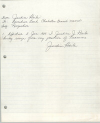 Charleston Branch of the NAACP Memorandum, January 3, 1989