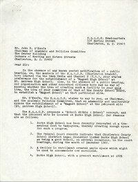 Letter from Joseph G. Thompson and William A. Glover to John P. O'Keefe, 1988