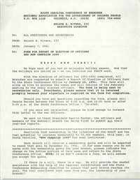 South Carolina Conference of Branches of the NAACP Memorandum, January 7, 1991