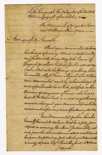 Memorial of Brigadier General William Thompson, November 23, 1778