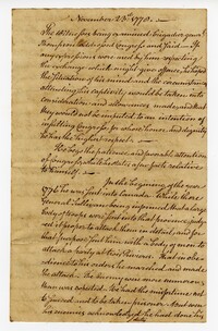Address of William Thompson to Congress, November 23, 1778
