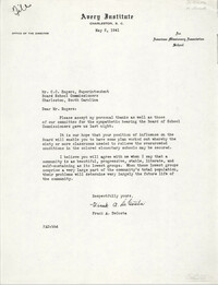 Letter from Frank A. DeCosta, May 8, 1941