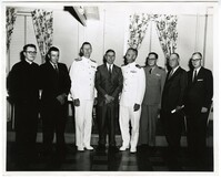 Photograph of Lutheran Church Members and Group of Soldiers