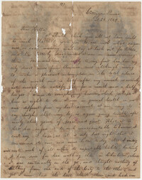 521.  Joseph Walker Barnwell to Esther Hutson Barnwell -- October 24, 1869