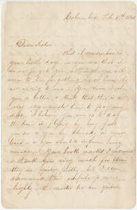 278.  Robert Woodward Barnwell to Catherine Osborn Barnwell (sister) -- February 8, 1848