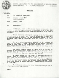 NAACP Memorandum, August 3, 1990