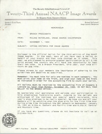 NAACP Memorandum, November 1, 1990
