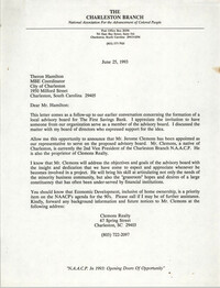 Letter from Dwight C. James to Theron Hamilton, June 25, 1993