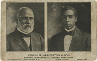 Postcard, Edwin G. Harleston and Son, Funeral Directors and Licensed Embalmers