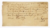 Receipt for Horse, July 27, 1775