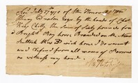 Receipt for Horse, July 27, 1775