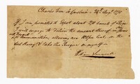 William Somersall Agreement, August 24, 1775