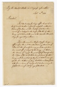 Act of Congress, September 10, 1782