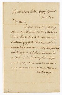 Act of Congress, October 17, 1782