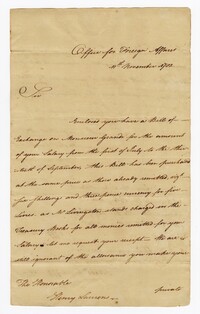 Letter from Lewis Richard Morris to Henry Laurens, November 11, 1782