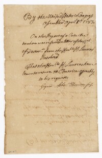 Act of Congress, April 1, 1783