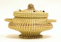 Sweetgrass sewing basket with handles